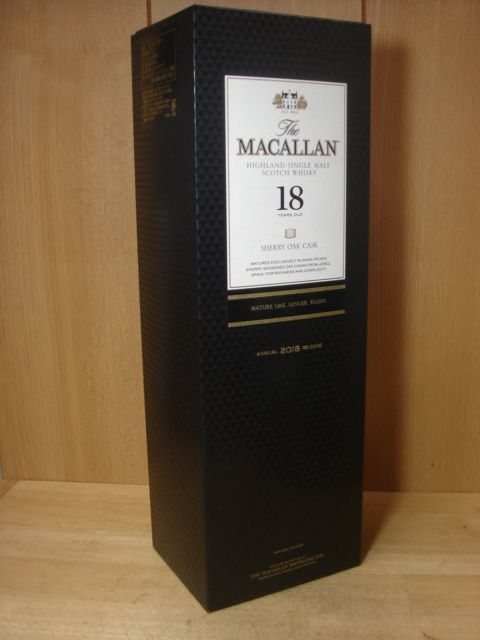 ザ マッカラン 18年 2018リリースボトル シェリーオーク43度 700ml 正規品 ウイスキー